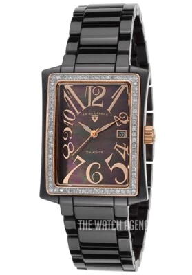 女士 Swiss Legend Bella Ceramic 10034D-BKBRA 钻石表圈手表 — 第 1/4 张图片