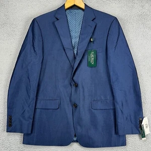 Lauren Ralph Lauren Mens Sport Coat Blazer 40R Navy Blue 2 Button Formal NEW - Picture 1 of 14