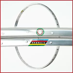 NUEVO DE LOTE ANTIGUO LLANTAS OLÍMPICAS AMBROSIO 28" 700c 32H TUBULARES DE COLECCIÓN AÑOS 60 CARRERAS DE BICICLETA DE CARRETERA - Imagen 1 de 7