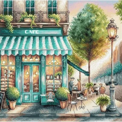 A Coffee in Town - Cross Stitch Kit AVA P026 - Image 1 of 4