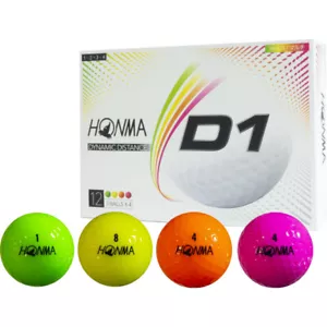 HONMA Japan Golf Ball Balls D1 Dynamic Distance Multi 4colors 1dozen BT2001 - Picture 1 of 1