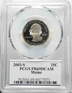 2003 S 25C Clad State Quarter Maine Proof PR69 DCAM PCGS - Picture 1 of 2