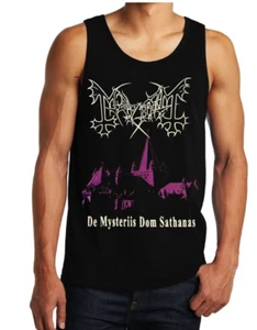 Mayhem de Mysteriis dom sathanas black metal Band Black Tank Top Men's Sizes - Picture 1 of 1