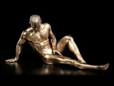 Male Nude Figurine - Sitting with Outstretched Leg - Veronese Man Decoration Sexy - Image 1 of 4