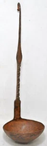 Antique Iron Kitchenware Oil Spoon Tipri Original Old Hand Crafted Engraved - Picture 1 of 7