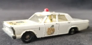 Vintage Lesney Matchbox Series Ford Galaxie Police Car No.55/59 Red Dome England - Picture 1 of 7
