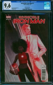 Invincible Iron Man #1 ⭐ CGC 9.6 ⭐ 1:25 DEKAL VARIANT Cover Riri Williams 2017 - Bild 1 von 2