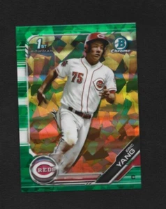 2019 Bowman Draft Sapphire Eric Yang BDC-118 Green Sapphire Refractor 34/50 - Picture 1 of 2