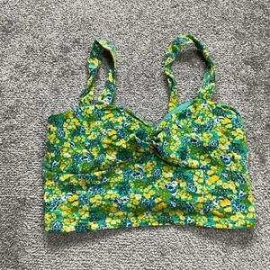 Bongo Swimwear Tankini Girls Teens XL Multicolor Floral Cotton Summer Beach Tank - Picture 1 of 9