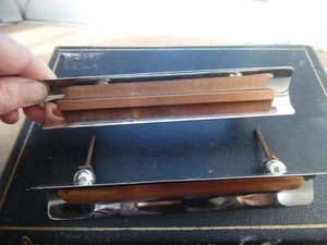 Art Deco Chrome & Copper handles - Set 1. - Picture 1 of 2