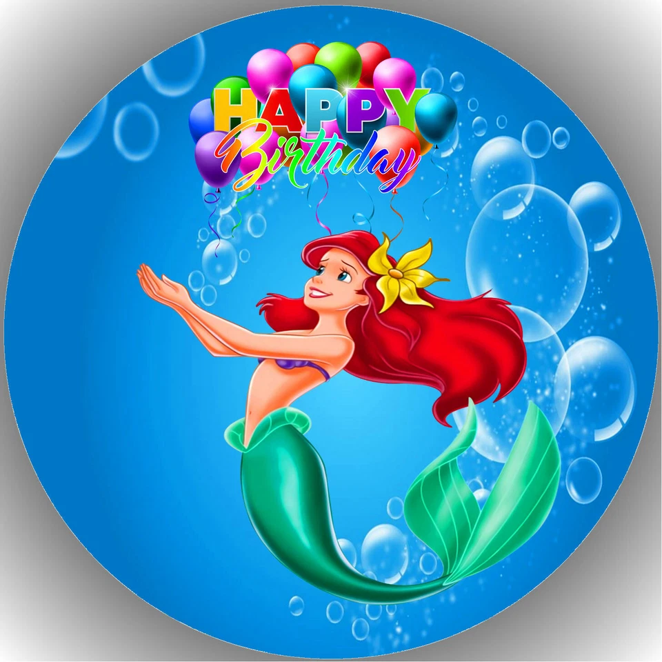 Tortenaufleger Tortenbild Fondant - Oblate Arielle die Meerjungfrau  P34 - Bild 1 von 1