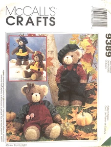Osos McCall's de 1990, ropa, sombreros, patrón de flotador de natación 9389 talla 13" sin cortar - Imagen 1 de 2