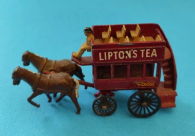 Lesney Matchbox modèles d'hier n° 12 bus tiré par des chevaux,  publicitaire - Photo 1/4