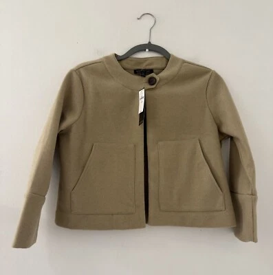 Chaqueta utilitaria Banana Republic nueva Boxy Melton talla XSP en color tostado Maverick Foto 1 de 4