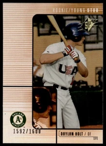 2000 SPx Daylan Holt Rookie 1592/1600 Oakland Athletics #128 R6 - Picture 1 of 2