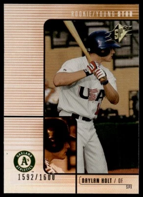 2000 SPx Daylan Holt Rookie 1592/1600 Oakland Athletics #128 R6 - Image 1 of 2