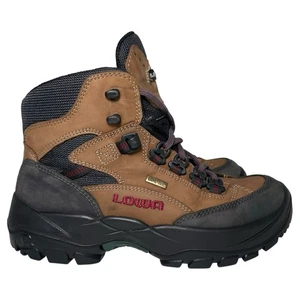LOWA GTX Goretex Brown Leather Mid Outdoor Hiking Boots Womens US 6 - Picture 1 of 16