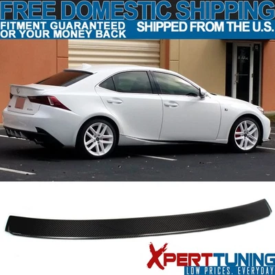 Fits 14-20 Lexus IS250 IS350 IKON Style Rear Roof Spoiler - Carbon Fiber - Изображение 1 из 4