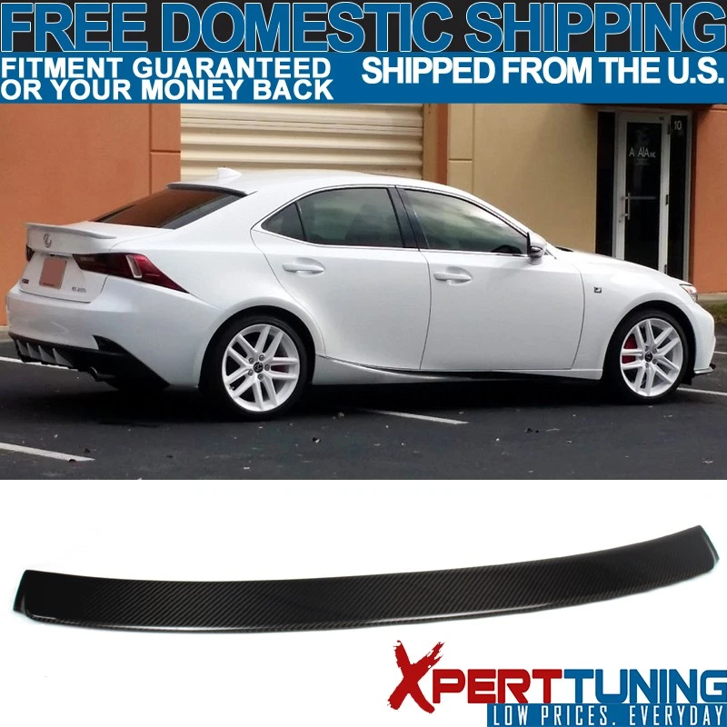 Fits 14-20 Lexus IS250 IS350 IKON Style Rear Roof Spoiler - Carbon Fiber Foto 1 de 4