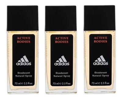 COTY 3 x 75 ml Adidas Active Bodies Deo Herren Pflege