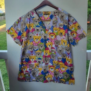 Scrub top moda resistente abbigliamento invernale stampa orsi taglia media - Foto 1 di 6