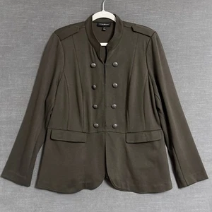 Lane Bryant Jacket 18 Olive Green Military Casual Fall Layering Career Office - Picture 1 of 9