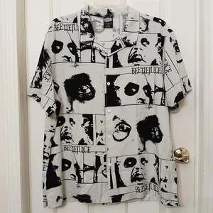Camisa con botones Beetlejuice para hombre talla XL NUEVA - Imagen 1 de 13