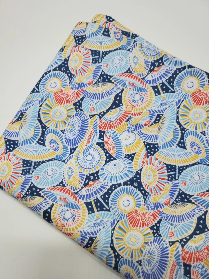 Liberty Fabrics Riviera Sombrilla Algodón Floral Azul Coser Edredón CUARTO GRASO  Foto 1 de 1