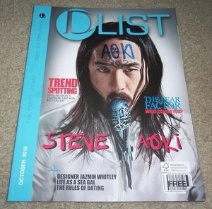 REVISTA LISTA D FIRMADA POR STEVE AOKI con prueba exacta dim mak records octubre 2010 - Imagen 1 de 2