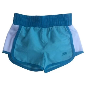 Skechers Girls' Elastic Waistband Lined Active Shorts In Blue Fish, 10/12 - Picture 1 of 1