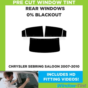 For Chrysler Sebring 4-door Berlina 2007-10 Pre Cut Window Tint 0% Blackout Film - Picture 1 of 10
