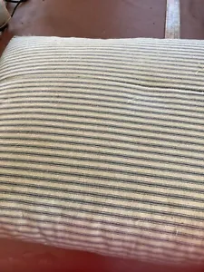 Vtg bed pillow feather/down with  blue stripe cover 16x 24 - Picture 1 of 4