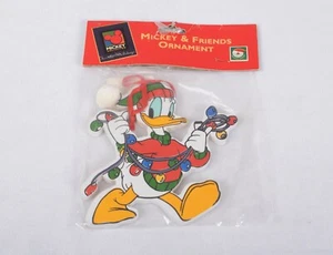 Vintage Disney Kurt S. Adler Wooden Donald Duck with Christmas Lights Ornament - Picture 1 of 5