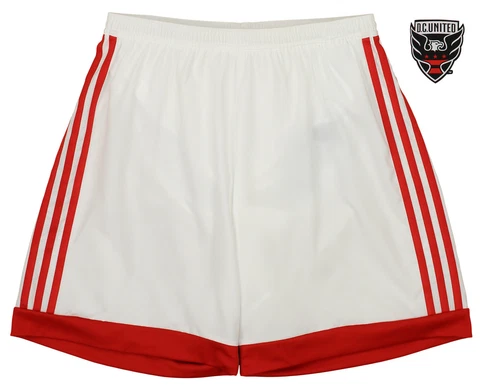 adidas MLS Men's Adizero Team Color Short, D.C United- White Cover