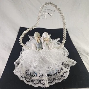 Cake Topper Precious Moments Wedding Anniversary Shower Made In Hong Kong Pearls - Picture 1 of 6