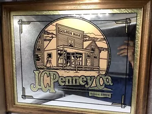 Seltener Vintage 70er Jahre J.C. Penney Co. Spiegelplatte Holz gerahmt - Bild 1 von 16