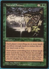 Natural Balance Mirage NM Green Rare MAGIC GATHERING CARD (ID# 231881) ABUGames
