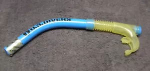 Buzos de EE. UU. USD Aqualung azul flexible snorkel drenaje inferior 1 7/8" diámetro - Imagen 1 de 2