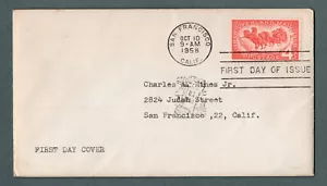 USA 1120 Overland Mail 1958 Ersttagsbrief (A) - Bild 1 von 1
