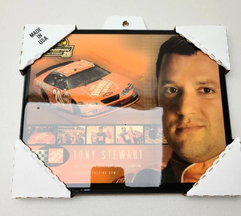 TONY STEWART #20 "2005 Nextel Cup Champion" Photo on Plaque Cover