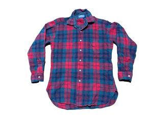 Pendleton rot grün Vintage kariertes Flanellwolle Knopfleiste Shirt Größe Medium - Bild 1 von 6