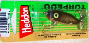 Heddon Tiny Torpedo, 1-7/8", Black Shiner, Topwater Prop Lure - Picture 1 of 2