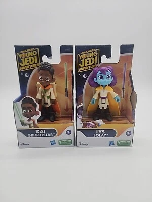 Disney Star Wars Young Jedi Adventures Lys And Kai 4" polegadas conjunto de bonecos lote de 2 - Imagem 1 de 4