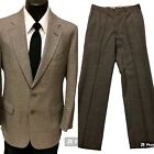 2 Pc Vtg 60'S Norton Ditto Gray Windowpane Blue Overcheck Pants Wool Suit 40 R
