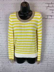 Suéter Workshop Andrea Jovine Pequeño Mujer Amarillo Blanco Rayas Tejido (J66) - Imagen 1 de 7