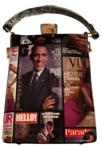 Michelle Obama - Glossy Jewel top Magazine Cover -- HandBag - Picture 1 of 3
