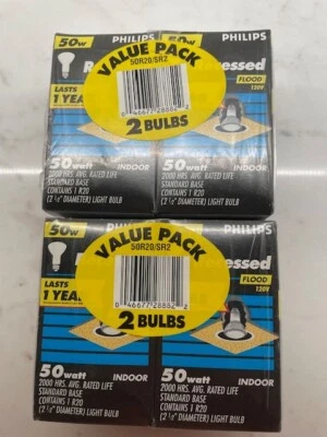 Philips 50W R20 Dimmable Floodlight Bulb 4-pack - Image 1 of 2