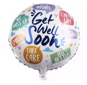 Get Well Soon Balloon 18” Round Foil Decorations Backdrop - Picture 1 of 1
