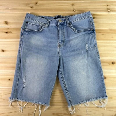 Calvin Klein Shorts Girls 16 Distressed Cut-Off Slim Denim Blue Jean Shorts - Image 1 of 4