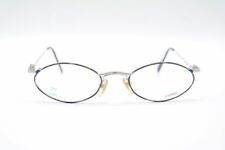 Vintage Prestige 001 48[]17 135 Silver Colorful Oval Eyeglasses NOS